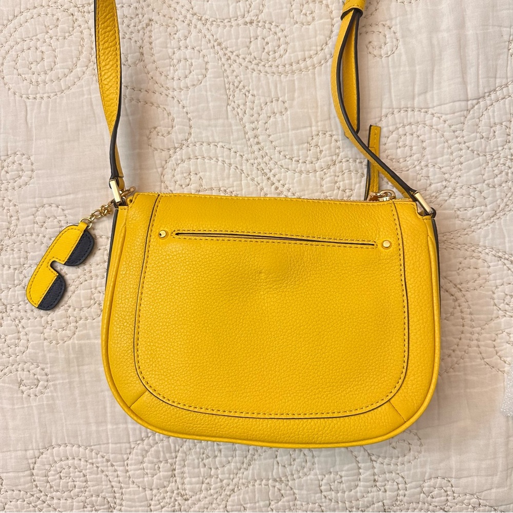 Like New! Michael Kors Yellow Leather Crossbody Bag - Picture 6 of 7